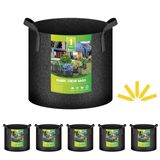Sacos De Cultivo De Plantas Ipower, Pacote Com 5 Não Tecidos Espessados De 1 Galão