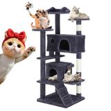 Cat Tree Tower Simple Deluxe De 54 Polegadas Com Arranhador
