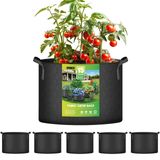 Sacos De Cultivo De Plantas Ipower, 15 Galões, Aeração Não Tecida, Pacote Com 5