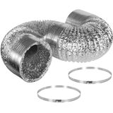Mangueira De Ventilação De Duto De Alumínio Flex Air 6" X 8&#39; Ipower