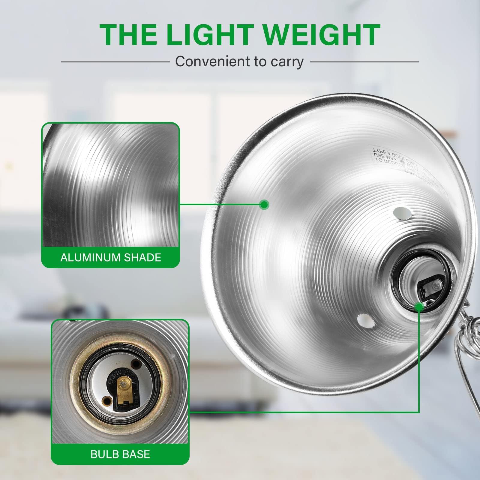 Encontraproduto.com.br - Clamp Lamp Light Simple Deluxe Com Refletor De 5,5 Polegadas De 60 W