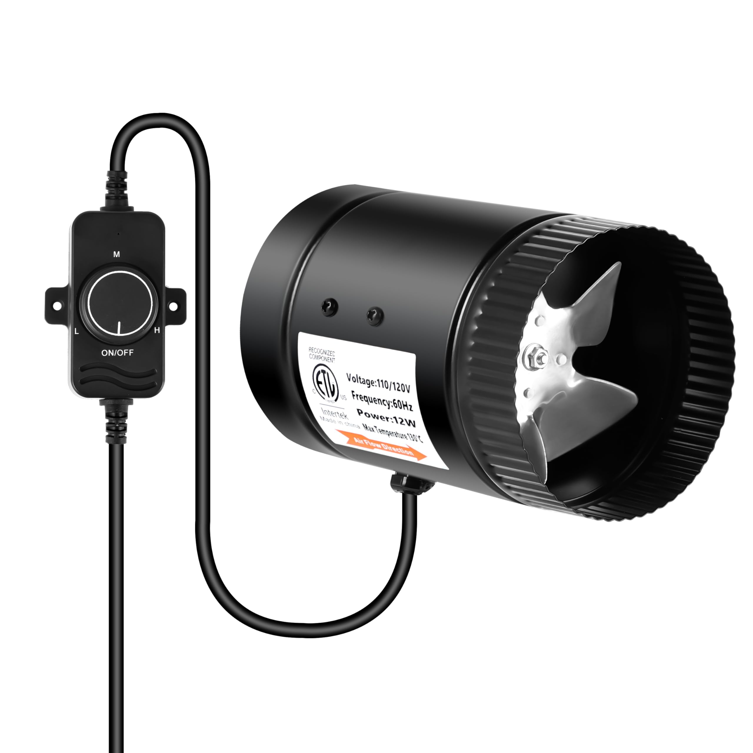 Ventilador De Exaustão De Ventilação Inline Booster Speed 4 Polegadas Ipower