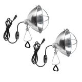 Refletor De Alumínio Ajustável Clamp Lamp Simple Deluxe, Pacote Com 2