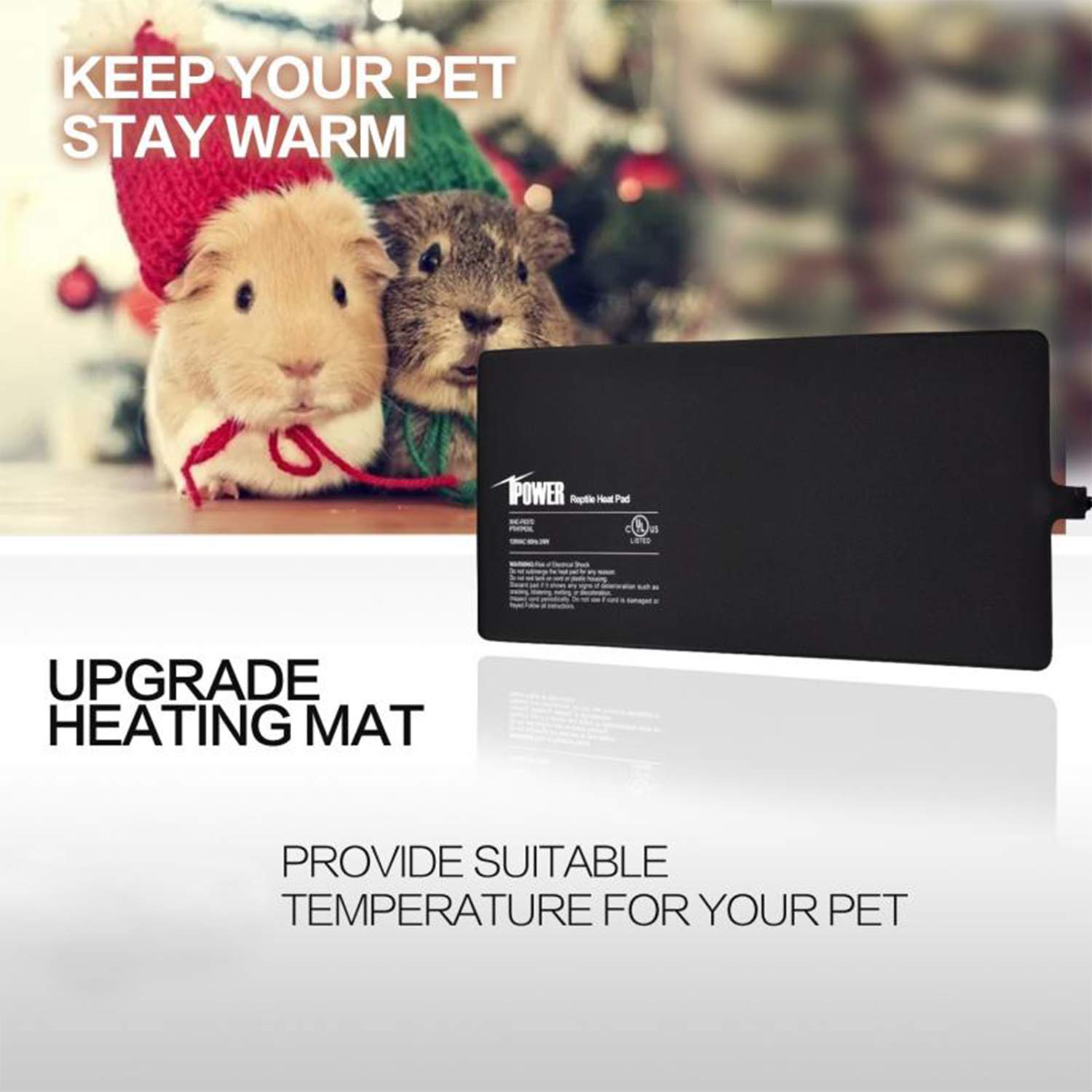 Pad Térmico Ipower 8x12cm 16w Reptile Under Tank Terrarium (x2)