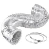 Mangueira De Ventilação Do Secador De Dutos Ipower Glduct10x25c 25 Pés Com Braçadeiras