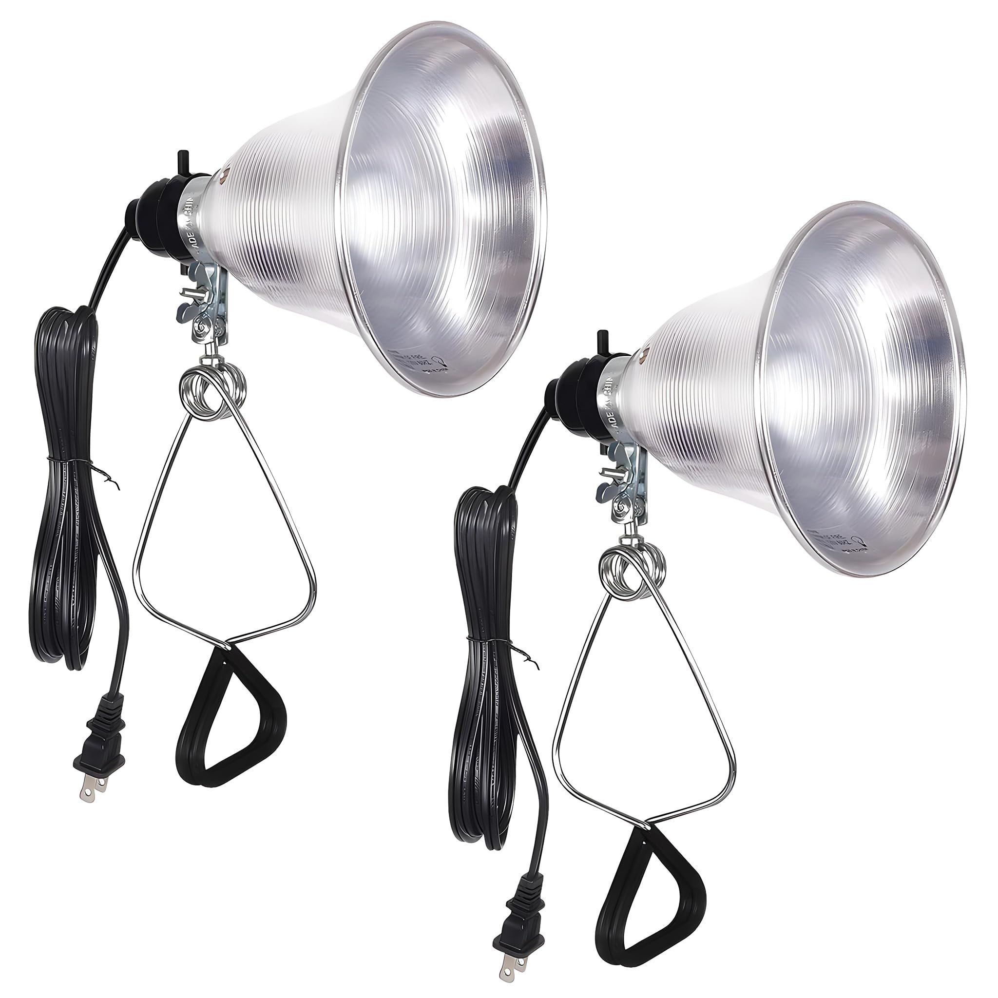 Clamp Lamp Light Socket Simple Deluxe Com Refletor De 14 Cm, Pacote Com 2 Unidades