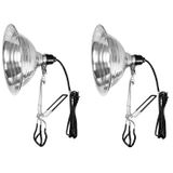 Refletor De Alumínio Clamp Lamp Simple Deluxe, Pacote Com 2 Unidades