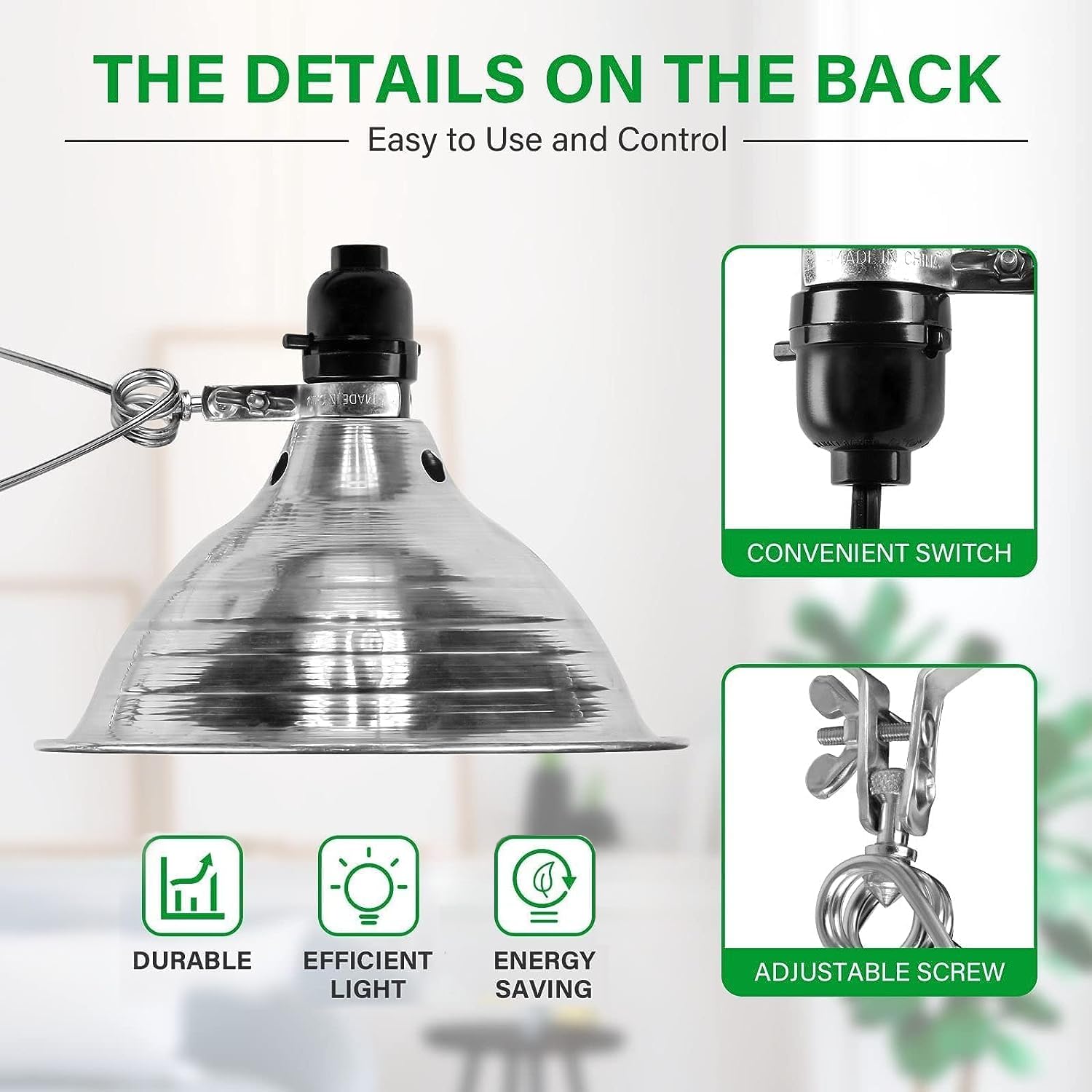 Encontraproduto.com.br - Clamp Light Simple Deluxe Com Refletor De 8,5 Polegadas, Pacote Com 2 Unidades De 150 W