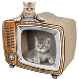 Espreguiçadeira De Papelão Cat Scratcher Fluffydream Tv Shape