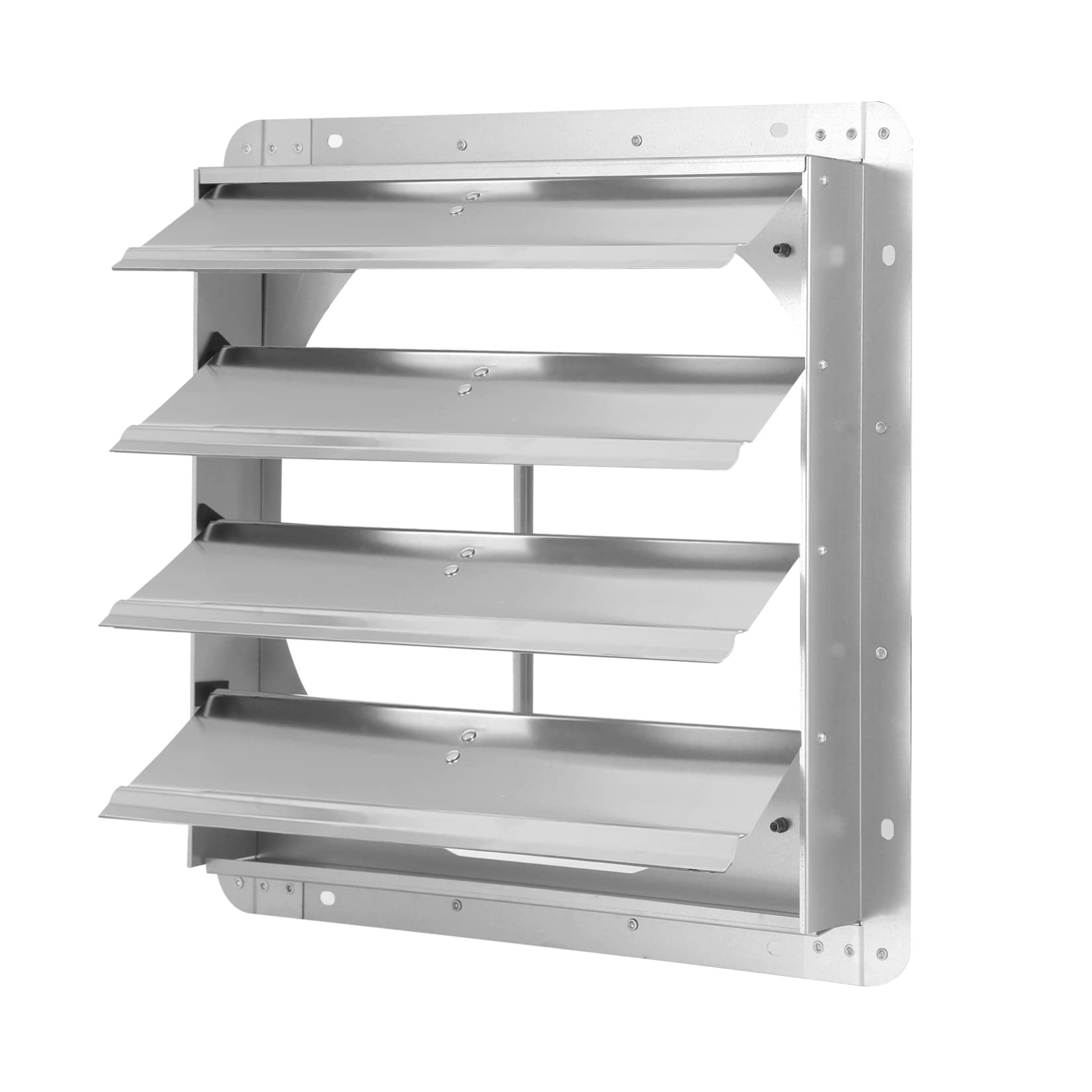 Shutter Louver Vent Ipower 16 Polegadas Quadradas De Alumínio Prateado