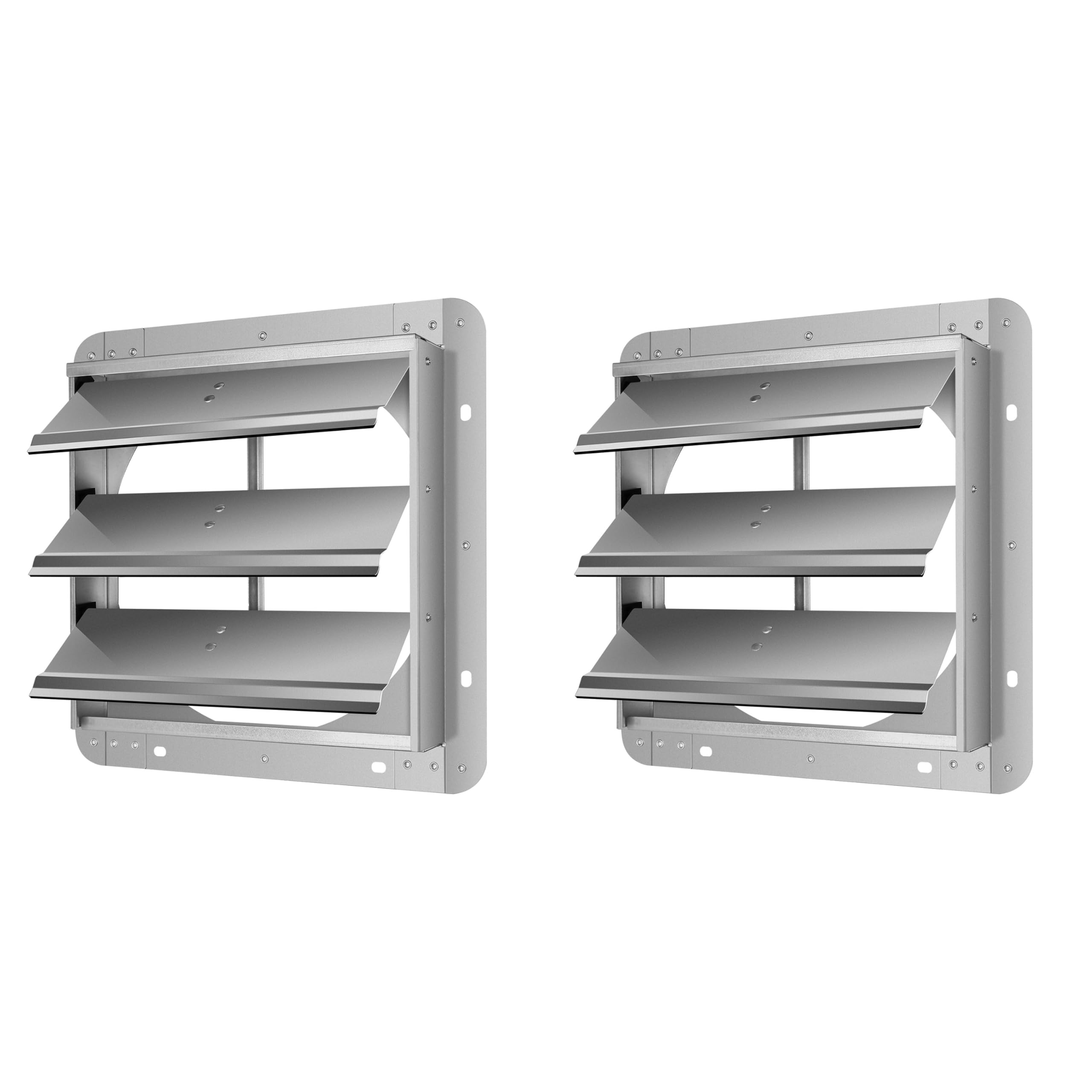 Shutter Louver Vent Ipower, Alumínio Quadrado De 18 Polegadas, Pacote Com 2 Unidades