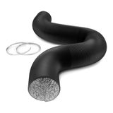 Mangueira De Ventilação Simple Deluxe Flexible Air Aluminium 8 Polegadas E 25 Pés