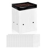 Grow Bags Ipower, Pacote De 100, 19 Litros, Preto E Branco Para Plantas