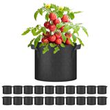 Sacos De Cultivo De Plantas Healsmart, Pacote Com 20 Galões, 7 Galões, Com Alças Pretas