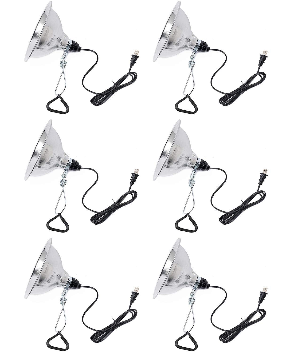 Clamp Lamp Light Socket Simple Deluxe Com Refletor De 8,5 Polegadas