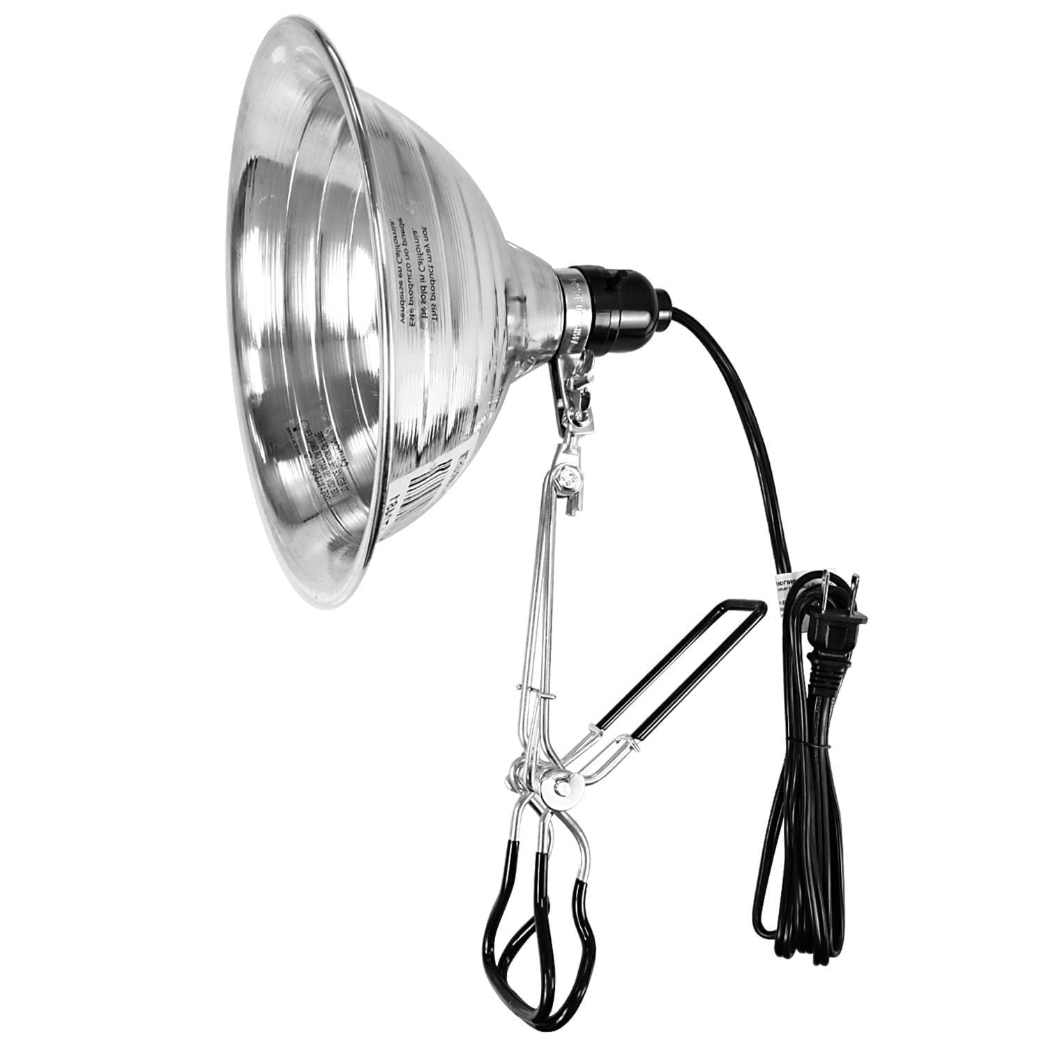Lâmpada Clamp Simple Deluxe Com Refletor De Alumínio De 8,5 Polegadas