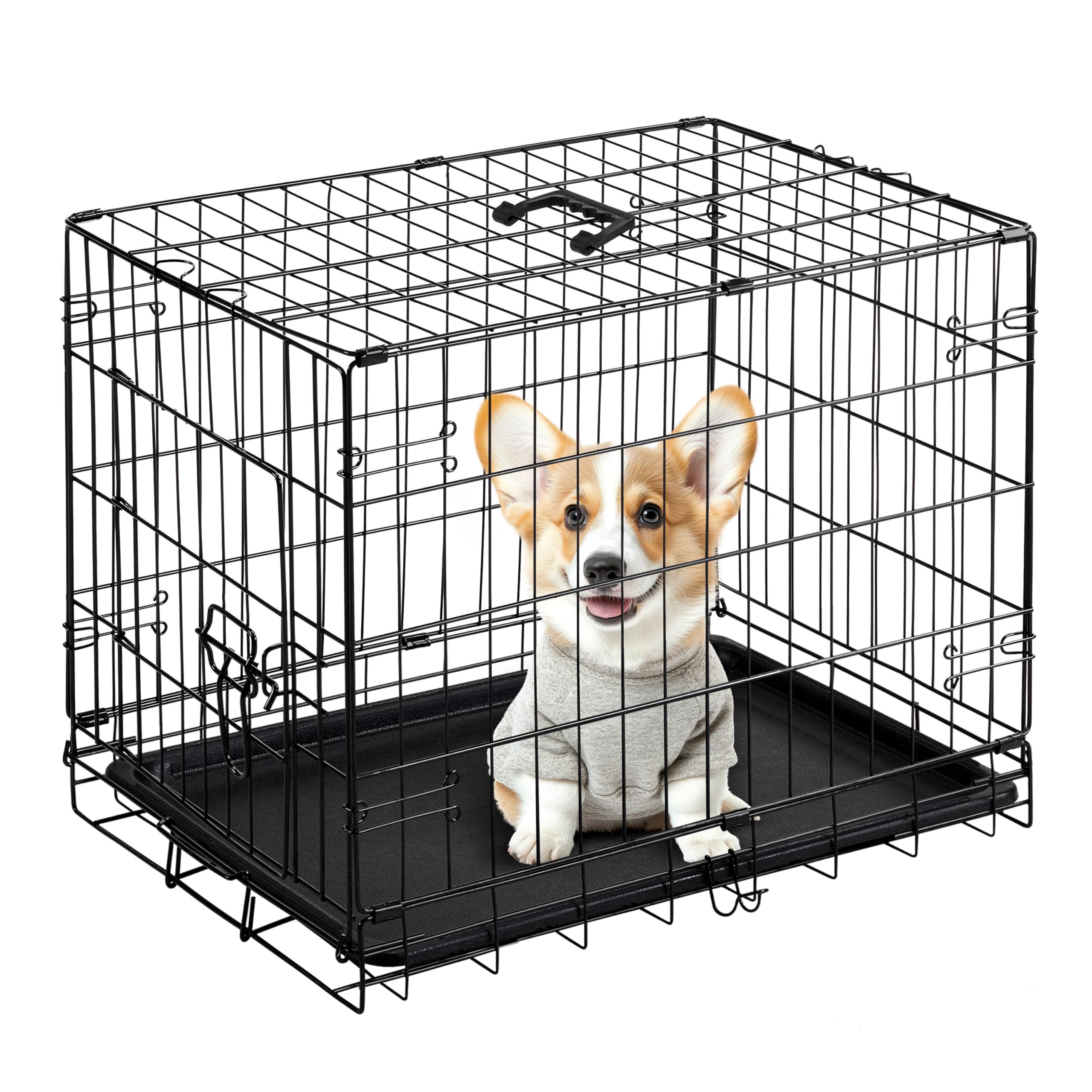 Dog Crate Simple Deluxe, Porta Única De 60 Cm Com Bandeja De Plástico