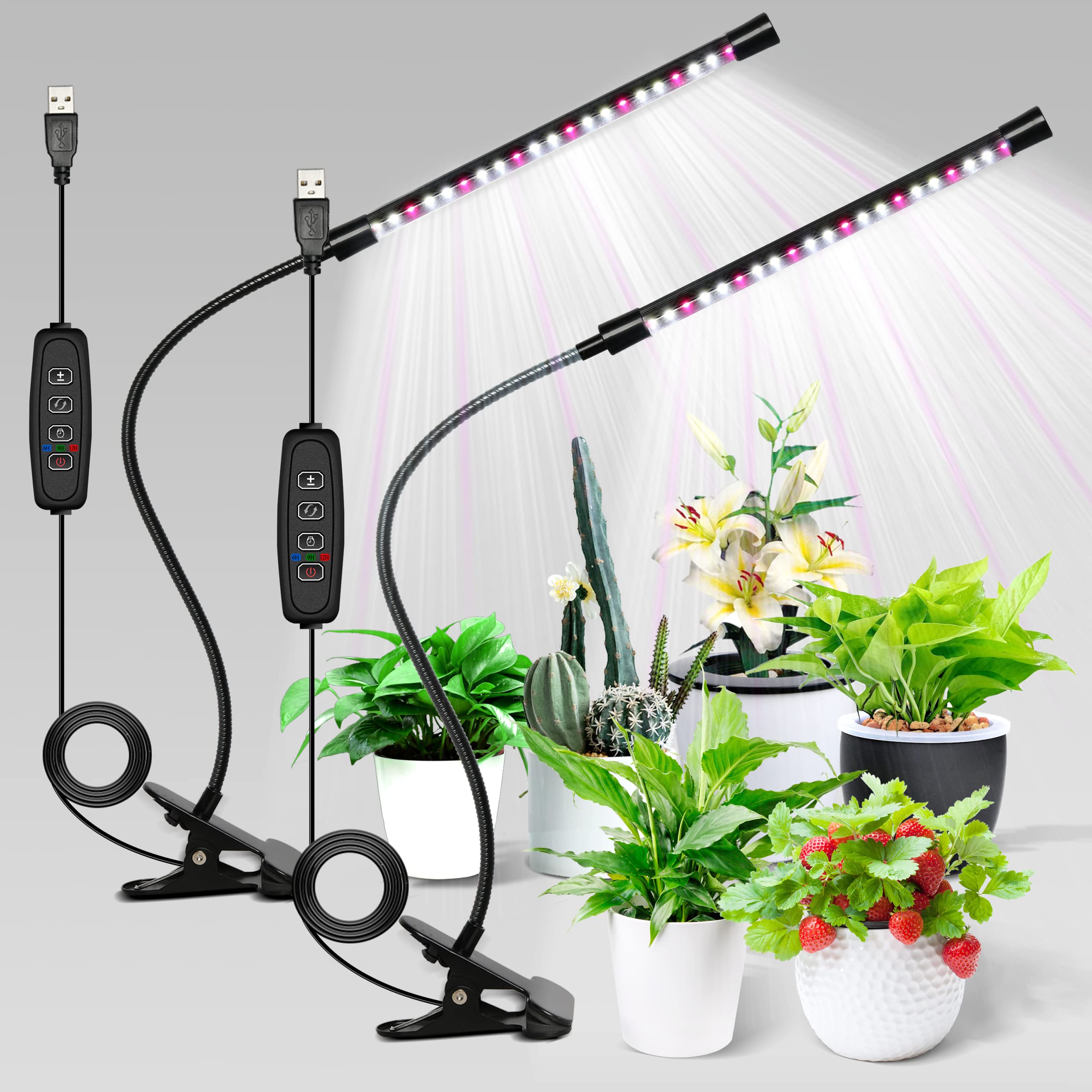 Led Grow Light Ipower 21 Full Spectrum Para Plantas De Interior, Pacote Com 2