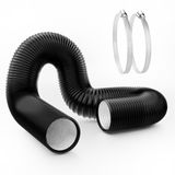 Air Ducting Simple Deluxe De 4 Polegadas E 25 Pés Em Pvc Flexível Com Braçadeiras