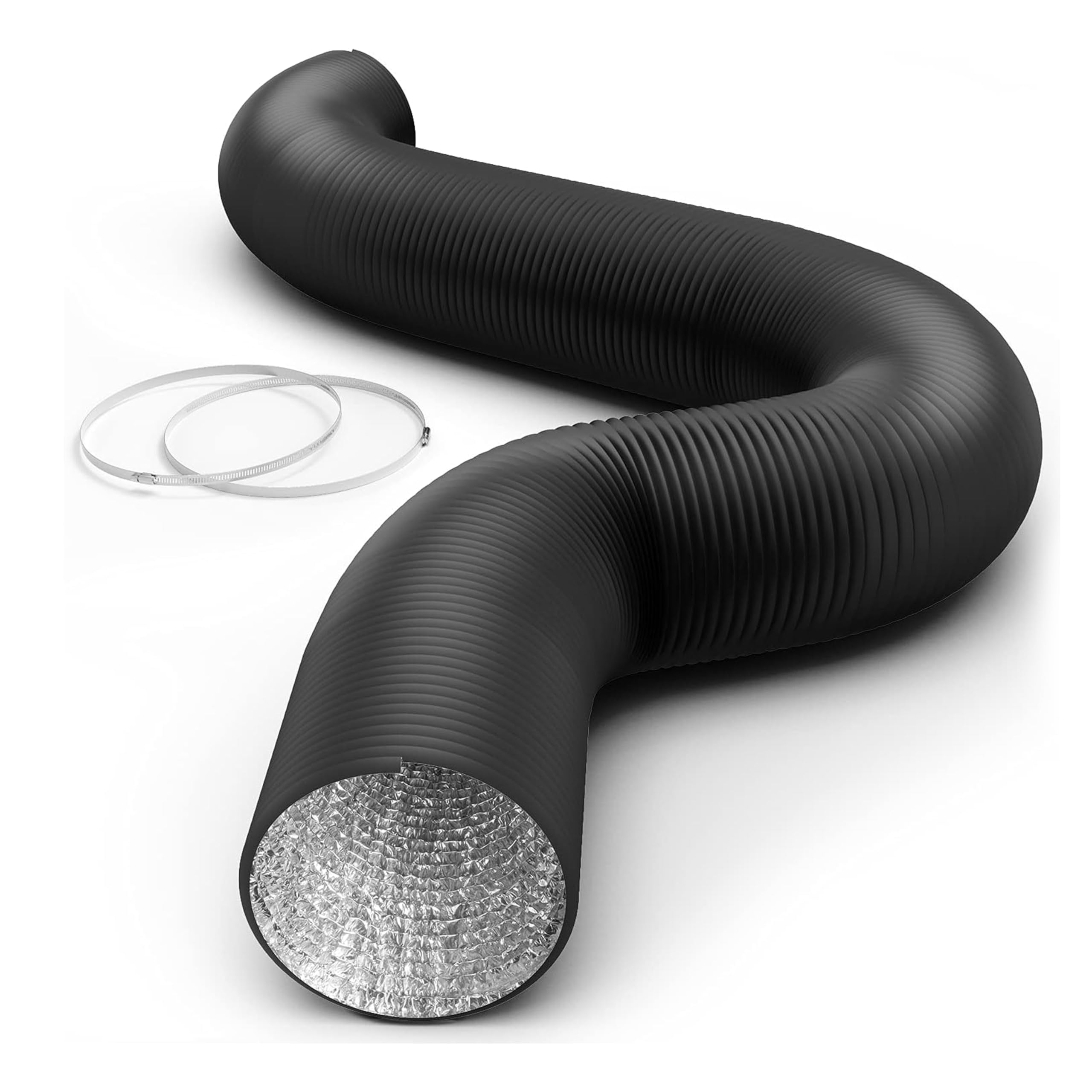 Mangueira De Ventilação Simple Deluxe Flexible Air Aluminium 30 Cm 7,6 M