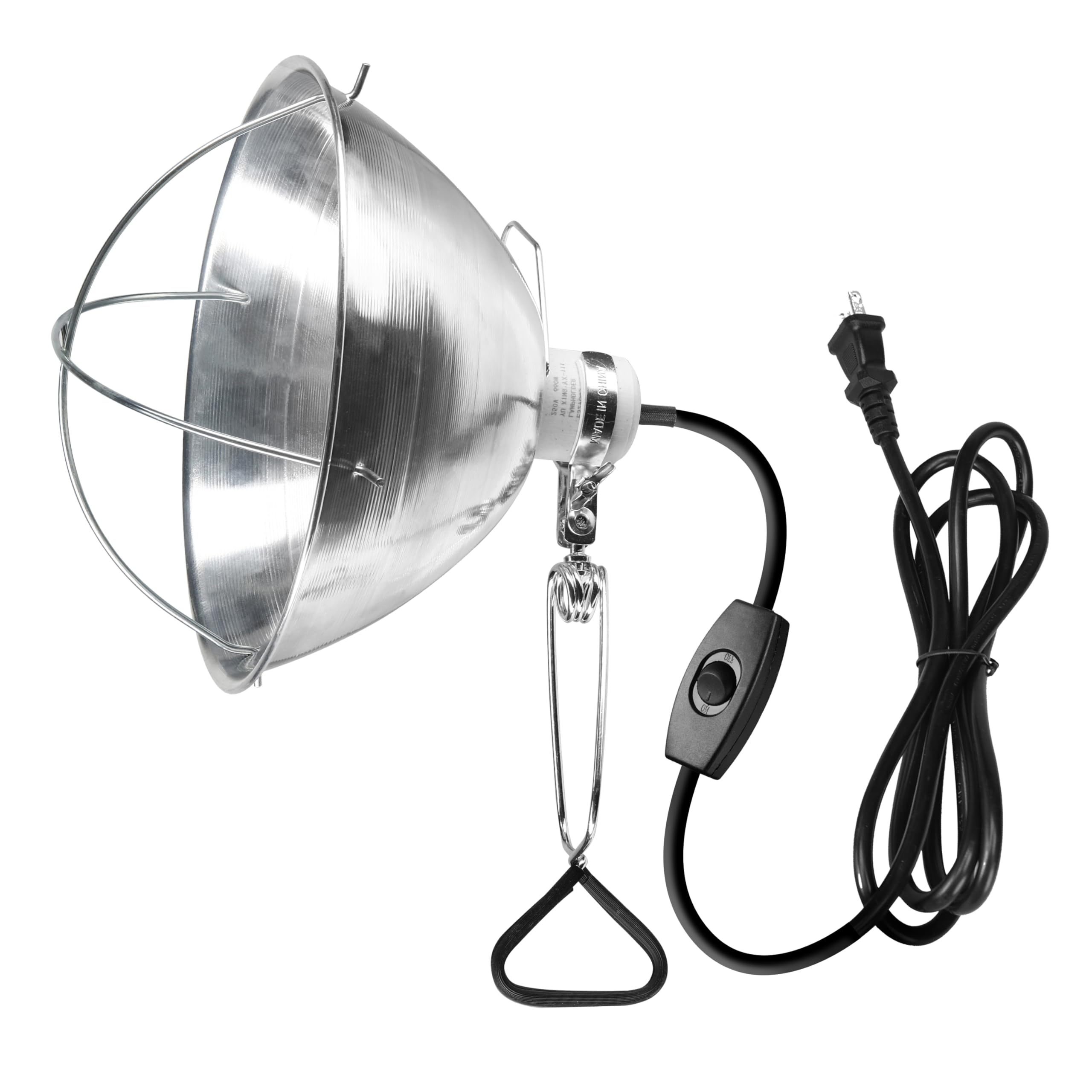 Clamp Lamp Light Socket Simple Deluxe Com Refletor De 10,5 Polegadas