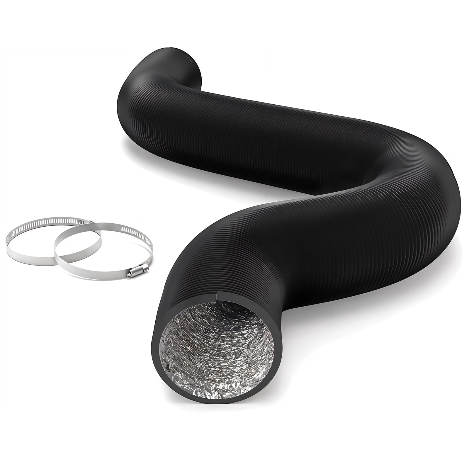 Mangueira De Ventilação Do Secador Ipower, Duto De Alumínio De 4 Polegadas E 25 Pés