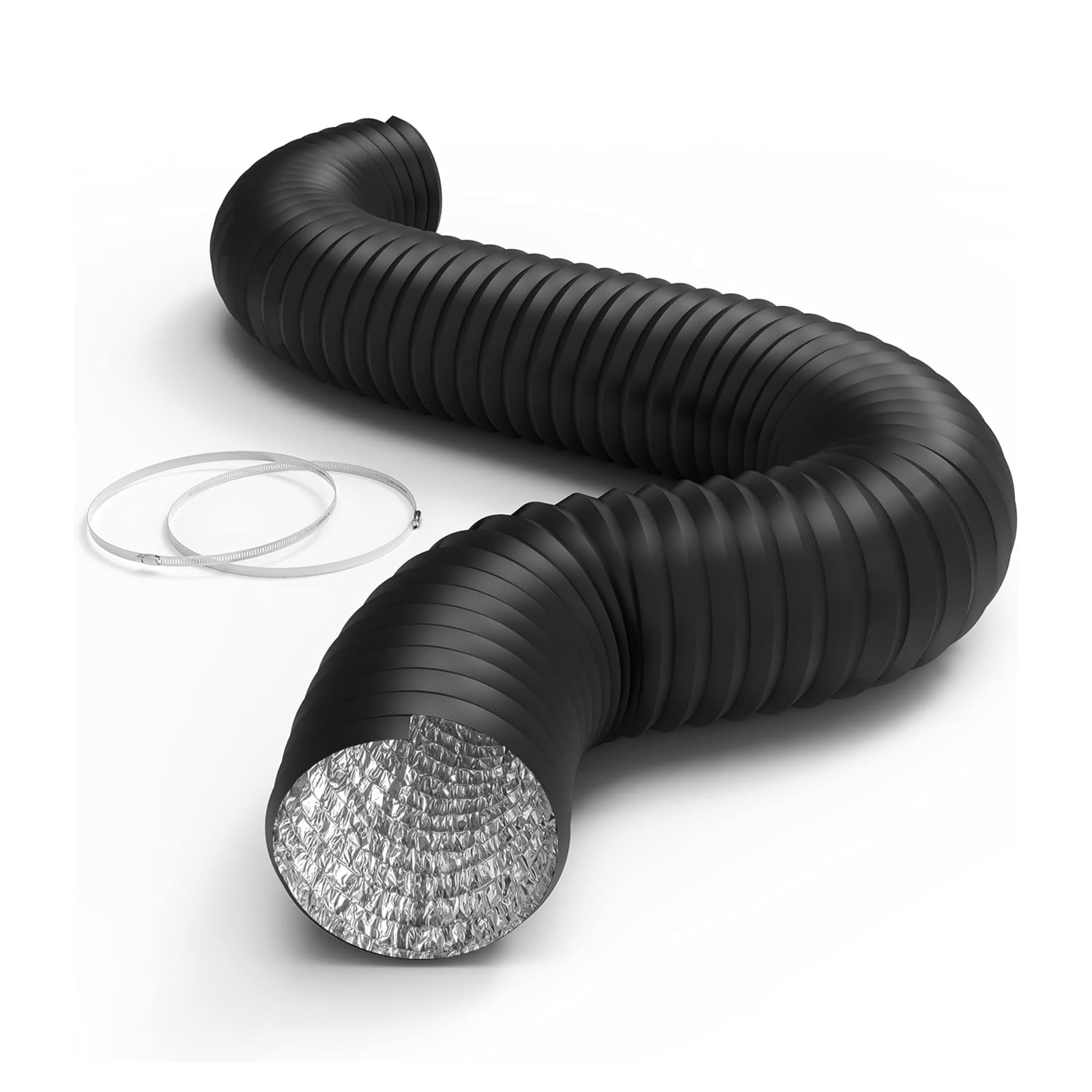 Mangueira De Ventilação Simple Deluxe Flexible Air Aluminium 10 Cm 2,4 M