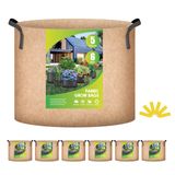 Bolsa De Cultivo De Plantas Ipower, Pacote Com 6 Potes De Tecido, 5 Galões, Tan 2024