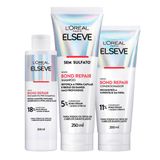 Kit Elseve Bond Repair Tratamento Pré Shampoo 200ml Shampoo 250ml E Condicionador 200ml