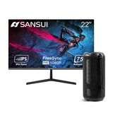 Monitor Simple Deluxe Sansui Ips De 22 Polegadas 75 Hz Fhd 1080p