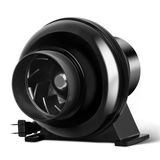 Ventilador Ipower De 4 Polegadas 195 Cfm Para Tenda De Cultivo, Preto