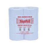 Papel Higiênico Rolão Luxo Folha Simples Toppel Com 8 Rolos