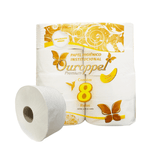 Papel Higiênico 100% Celulose 9cm Folha Simples Ouroppel 8 Rolos De 300 Metros
