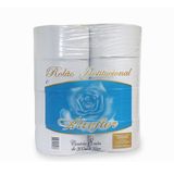 Papel Higiênico Rolão Branco Folha Simples Alveflor 8 Rolos De 300 Metros