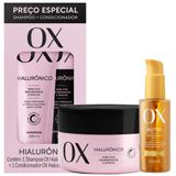 Kit Ox Hialurônico Shampoo + Condicionador + Máscara 300g + Óleo Capilar Nutritivo 120ml