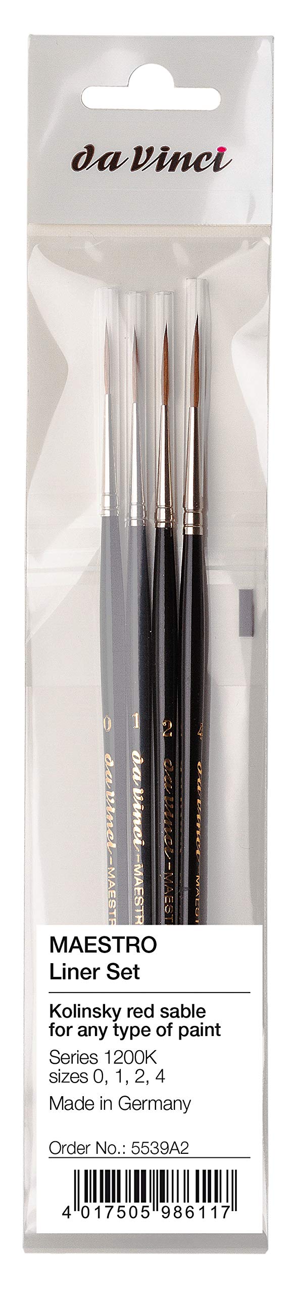 Conjunto De Pincéis De Aquarela Da Vinci Maestro Kolinsky Red Sable