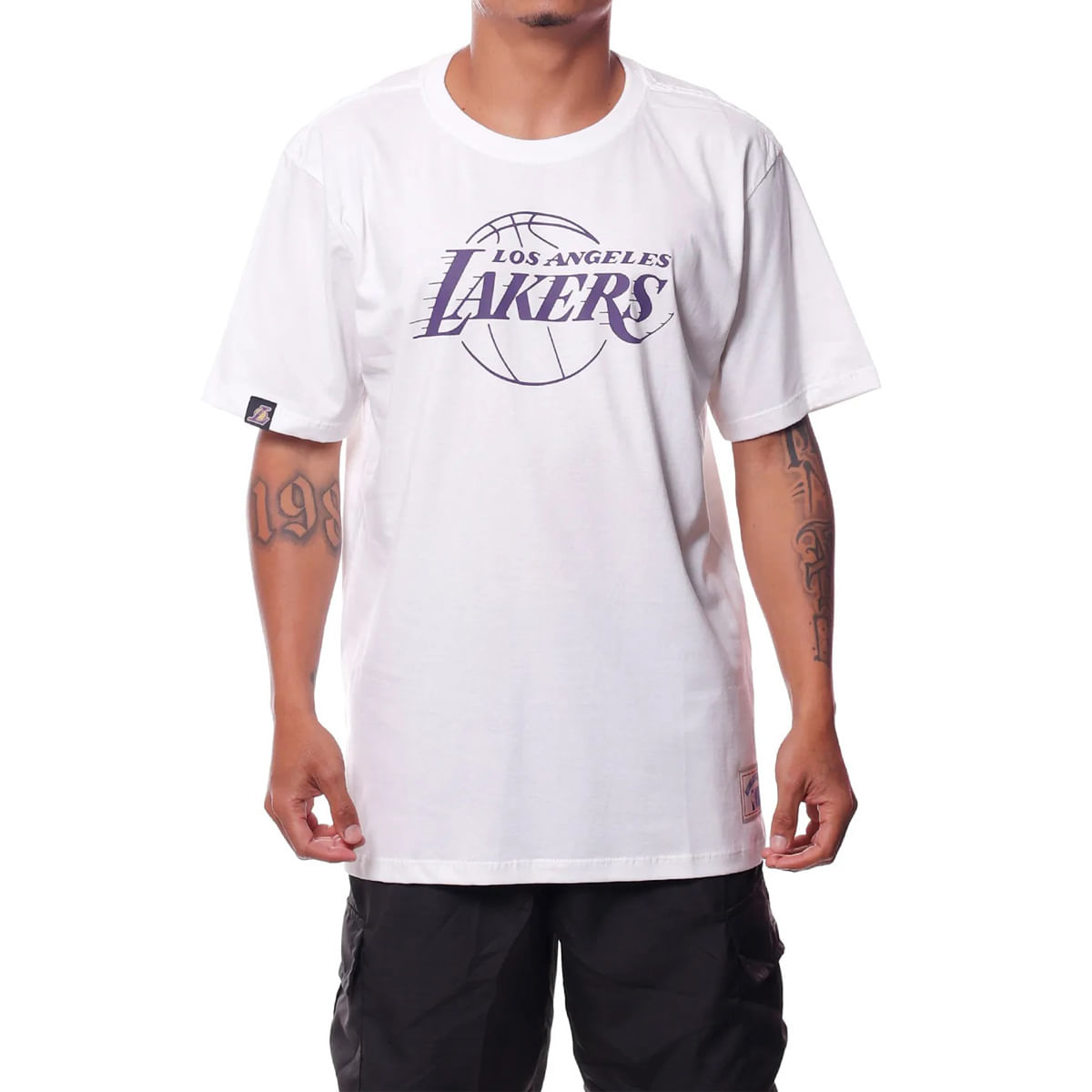 Camiseta Nba Masculina Lakers Big Logo
