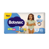 Fralda Babysec Ultrasec Hiper XG com 56 unidades - 11 a 14kg