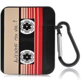 Capa Para Airpods Liopeu Cute Design De Fita Cassete Com Chaveiro