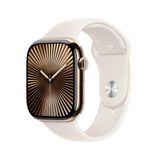 Apple Watch Series 10 Gps + Cellular Caixa Dourada De Titânio 46 Mm Pulseira Esportiva Estelar P/m