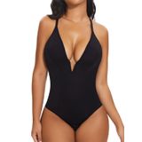 Macacão Shapewear Shaperin Body Shaper Tummy Control Black M