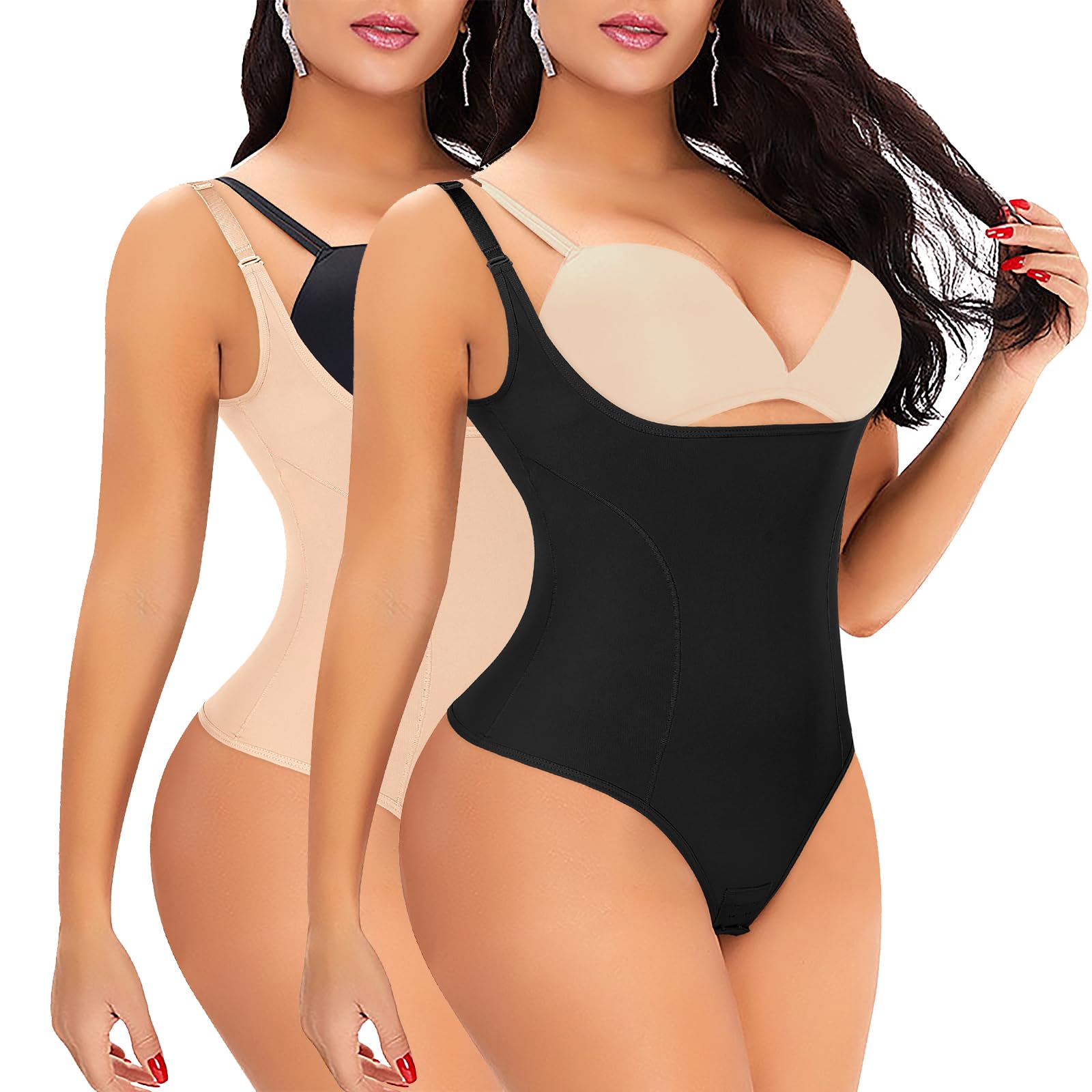 Bodysuit Shapewear Werena Thong Tummy Control Para Mulheres