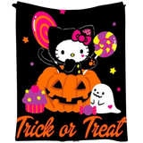 Cobertor Sanmu Flannel Soft Halloween Hello Kitty 300g