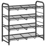 Sapateira Songmics 4 Tier Para 16 Pares Metal Black