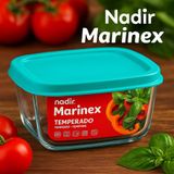 Pote De Vidro Temperado Nadir Marinex Com Tampa - 500ml