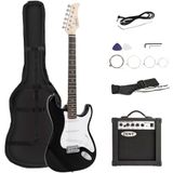 Guitarra Elétrica Zeny Full Size 39 Polegadas Com Amplificador, Estojo E Acessor De 10 W