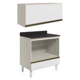 Armario Aereo Balcao Forno Mdf Kali Bianco Toq Branco Uv Nicioli