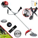 Roçadeira Profissional Anmax Cg430-ptb À Gasolina 43cc 2hp 9.000rpm Com Carretel Nylon + Faca 2 Pontas + Faca 40 Dentes + Escova Rotativa De Aço