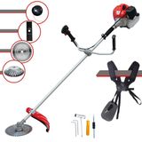Roçadeira Aparador De Grama À Gasolina Anmax Cg430p 43cc 2hp 9.000rpm Com Carretel E Faca 2 Pontas + Faca 40 Dentes + Escova Circular De Aço