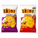 Kit 150 Salgadinhos Skiny Presunto E Natural De Milho De 35g